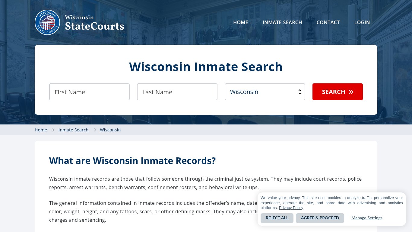 Wisconsin Inmate Search, Prison and Jail Information - StateCourts
